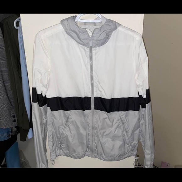 White, Grey and Black Windbreaker - Picture 1 of 3